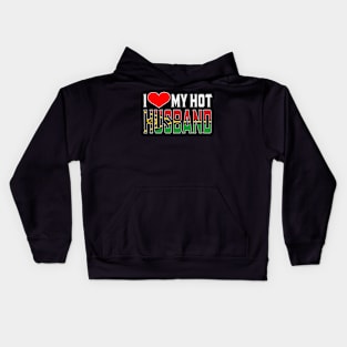 I Love My Hot Vanuatuan Husband Kids Hoodie